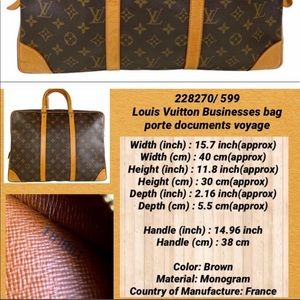 LV authentic Business bag. Beautiful preowned condition. Reposting it.